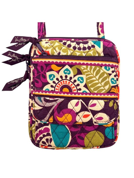 Vera Bradley Handbags - Vera Bradley Crossbody Bag Quilted Cotton Adjustable Strap Multiple Compartments